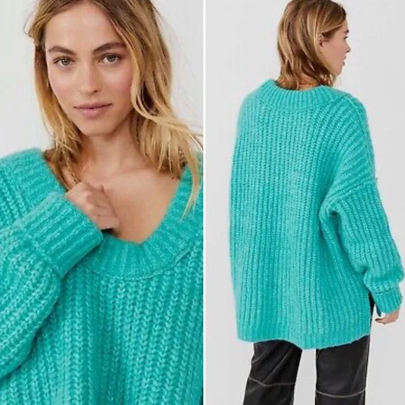 #181 New! Free People 🌸FIRM Chunky Oversized SweaterNWT - Picture 1 of 10